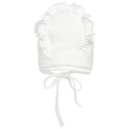 Sofija-Белый утепленный чепец из хлопка | Childrensalon Outlet