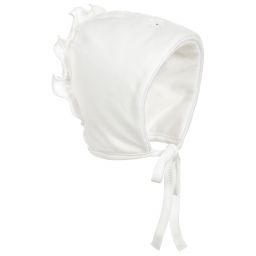 Sofija-Белый утепленный чепец из хлопка | Childrensalon Outlet
