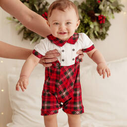 Sofija-White & Red Baby Shortie | Childrensalon Outlet