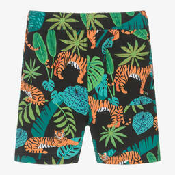 Soli Swim-Boys Black Jungle Tiger Swim Shorts | Childrensalon Outlet