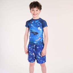 Soli Swim-Плавки-шорты синие с медузами (UPF50+) | Childrensalon Outlet