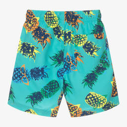 Soli Swim-Boys Blue Pineapple Print Swim Shorts | Childrensalon Outlet