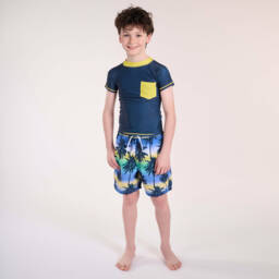 Soli Swim-حارس الشمس الأزرق والأصفر للأولاد | Childrensalon Outlet