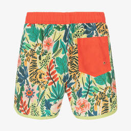 Soli Swim-Зеленые плавки-шорты с тропическим принтом (UPF50+) | Childrensalon Outlet