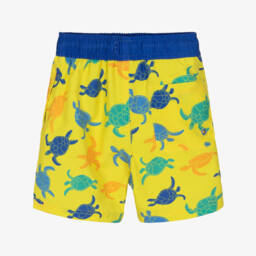 Soli Swim-Boys Yellow & Blue Turtle Swim Shorts (UPF50+) | Childrensalon Outlet