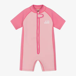 Soli Swim-Girls Pink Short Wet Suit | Childrensalon Outlet