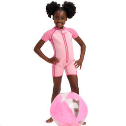 Soli Swim-Girls Pink Short Wet Suit | Childrensalon Outlet
