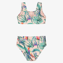Soli Swim-Розовое бикини с тропическим принтом (UPF50+) | Childrensalon Outlet