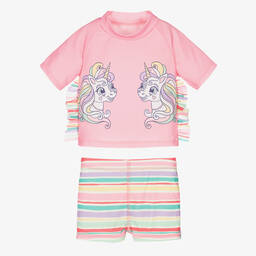 Soli Swim-Girls Pink Unicorn Swim Set (UPF50+) | Childrensalon Outlet