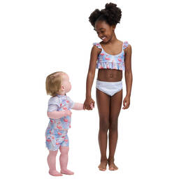 Soli Swim-طقم سباحة بطبعة فلامينجو لون بنفسجي (UPF50+) | Childrensalon Outlet