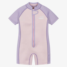 Soli Swim-مايوه بناتي بلون وردي بنفسجي زاهي | Childrensalon Outlet
