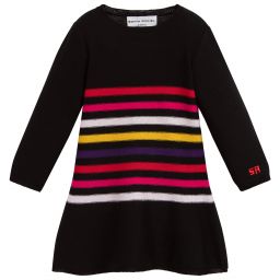 Sonia Rykiel Paris-فستان مزيج صوف وكشمير لون أسود للمولودات | Childrensalon Outlet