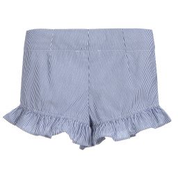 Sonia Rykiel Paris-Blue Striped Cotton Shorts | Childrensalon Outlet