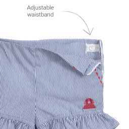 Sonia Rykiel Paris-Blue Striped Cotton Shorts | Childrensalon Outlet