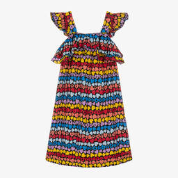 Sonia Rykiel Paris-Girls Black Cotton Heart Dress | Childrensalon Outlet