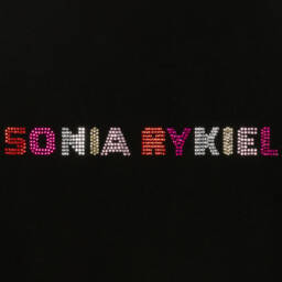 Sonia Rykiel Paris-Girls Black Diamanté Knit Dress | Childrensalon Outlet