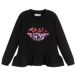 Sonia Rykiel Paris-Girls Black Knitted Sweater | Childrensalon Outlet