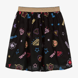 Sonia Rykiel Paris- Girls Black Stars & Charms Skirt | Childrensalon Outlet