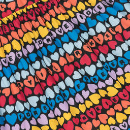 Sonia Rykiel Paris-Girls Black Tiered Cotton Heart Skirt | Childrensalon Outlet