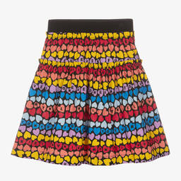 Sonia Rykiel Paris-Girls Black Tiered Cotton Heart Skirt | Childrensalon Outlet