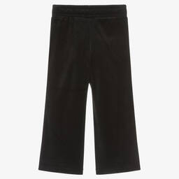 Sonia Rykiel Paris-Girls Black Velour Stripe Joggers | Childrensalon Outlet