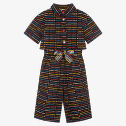 Sonia Rykiel Paris-Girls Black Wide Leg Jumpsuit | Childrensalon Outlet