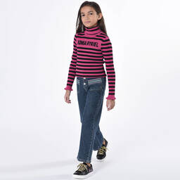Sonia Rykiel Paris-جينز قطن دنيم لون أزرق للبنات | Childrensalon Outlet