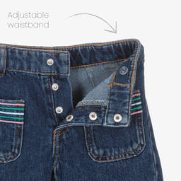 Sonia Rykiel Paris-جينز قطن دنيم لون أزرق للبنات | Childrensalon Outlet