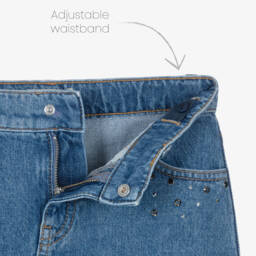 Sonia Rykiel Paris-Girls Denim Skirt with Rhinestones | Childrensalon Outlet