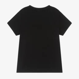 Sonia Rykiel Paris-Girls Elegant Black Embroidered Tee | Childrensalon Outlet