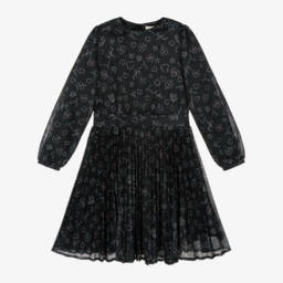 Sonia Rykiel Paris-Girls Glitter Heart Pattern Dress | Childrensalon Outlet