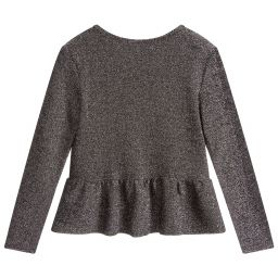 Sonia Rykiel Paris-Girls Glittery Silver Top | Childrensalon Outlet