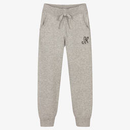 Sonia Rykiel Paris-Girls Grey Knit Logo Joggers | Childrensalon Outlet