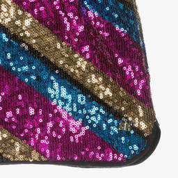 Sonia Rykiel Paris-تنورة مزينة بترتر لون زهري وذهبي | Childrensalon Outlet