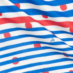 Sonia Rykiel Paris-Girls Red & Blue Cotton Blouse | Childrensalon Outlet