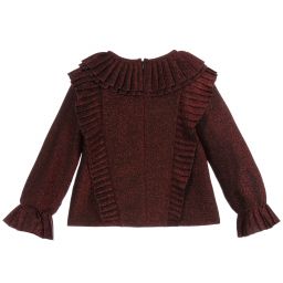 Sonia Rykiel Paris-Girls Red Glitter Blouse | Childrensalon Outlet