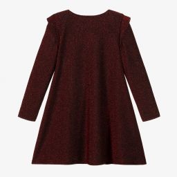 Sonia Rykiel Paris-Girls Red Glitter Dress | Childrensalon Outlet