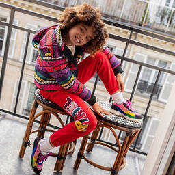 Sonia Rykiel Paris-Girls Red Logo Joggers | Childrensalon Outlet