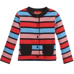 Sonia Rykiel Paris-Girls Signature Stripe Cotton Jersey Cardigan | Childrensalon Outlet