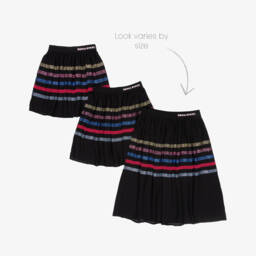 Sonia Rykiel Paris-Юбка с черными блестящими стразами для девочек | Childrensalon Outlet