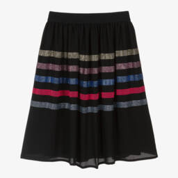 Sonia Rykiel Paris-Юбка с черными блестящими стразами для девочек | Childrensalon Outlet