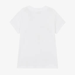 Sonia Rykiel Paris-Girls Sparkling White Cotton Tee | Childrensalon Outlet