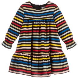 Sonia Rykiel Paris-Girls Striped Cotton Dress | Childrensalon Outlet