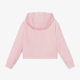 Sonia Rykiel Paris-Girls Velvet Pink Zip Hoodie | Childrensalon Outlet