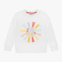 Sonia Rykiel Paris-Girls White Cotton Sweatshirt | Childrensalon Outlet