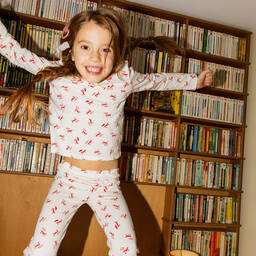 Sonia Rykiel Paris-Ivory Logo Cotton Pyjamas | Childrensalon Outlet