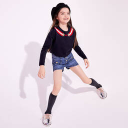 Sonia Rykiel Paris-Navy Blue Knitted Sweater | Childrensalon Outlet