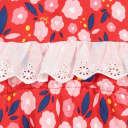 Sonia Rykiel Paris-Red Cotton Jersey Floral Dress | Childrensalon Outlet