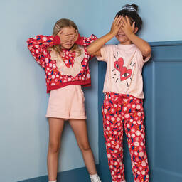 Sonia Rykiel Paris-Красная хлопковая толстовка с цветочным рисунком | Childrensalon Outlet