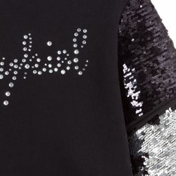 Sonia Rykiel Paris-Sequin Sleeves Jersey Dress | Childrensalon Outlet